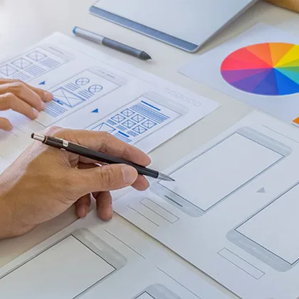 udooku-about-design Image with people designing an app prototype